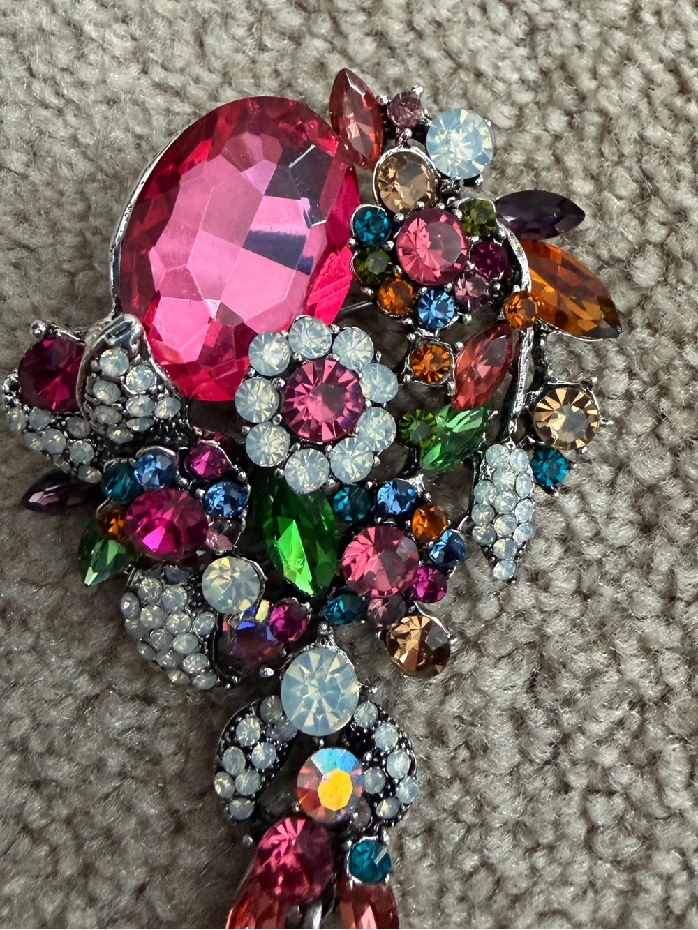 NWOT Aratta Silent Journey- Jewel Floral Pin- Multi- Color